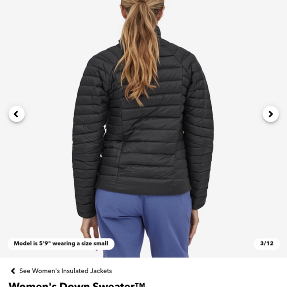 Patagonia Womens Black Down Jacket NWOT size M - Picture 2 of 4